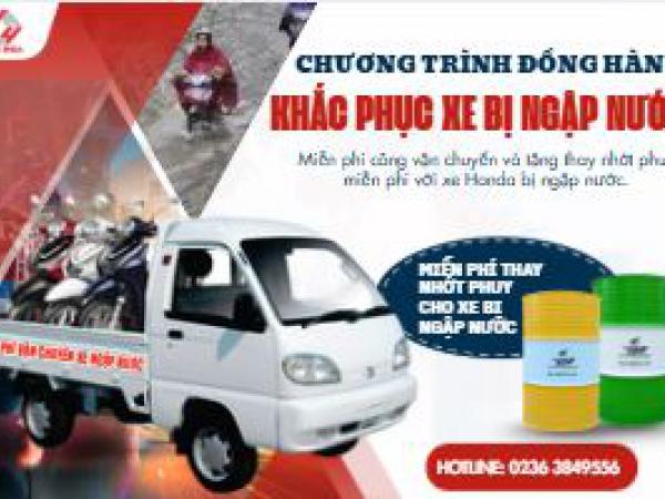 HIẾU NGA ĐỒNG HÀNH KHẮC PHỤC XE BỊ NGẬP NƯỚC