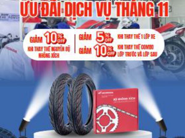 ƯU ĐÃI DỊCH VỤ THÁNG 11 – Chăm xe tận tâm, đồng hành cùng bạn mọi thời tiết!