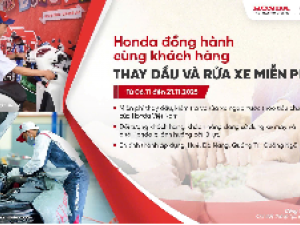 CHƯƠNG TRÌNH THAY DẦU VÀ RỬA XE MIỄN PHÍ CHO XE MÁY BỊ HƯ HẠI DO MƯA LŨ