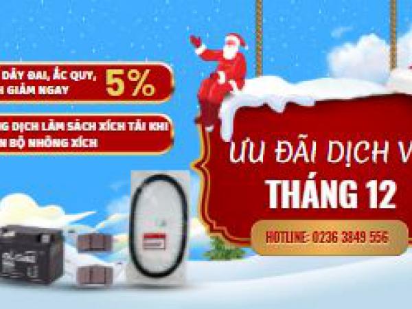 ƯU ĐÃI DỊCH VỤ THÁNG 12 CHĂM XE HẾT MÌNH – ƯU ĐÃI HẾT Ý!
