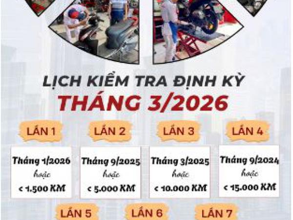 KIỂM TRA ĐỊNH KỲ ĐÚNG LỊCH – BƯỚC NHỎ GIỮ XE BỀN ĐẸP 