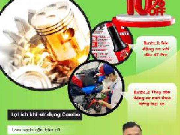 GIẢM NGAY 10% – KHI THAY THẾ COMBO LÀM SẠCH ĐỘNG CƠ CHUẨN HONDA! 