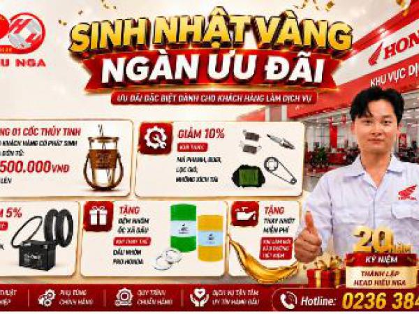 CHĂM XE CHUẨN HÃNG - NHẬN NGÀN ƯU ĐÃI TẠI HEAD HIẾU NGA