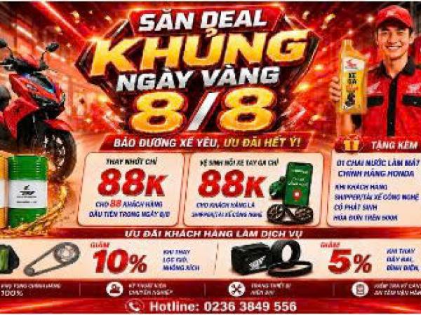 ???? SĂN DEAL KHỦNG NGÀY VÀNG 8/8 – BẢO DƯỠNG XẾ YÊU, ƯU ĐÃI HẾT Ý!