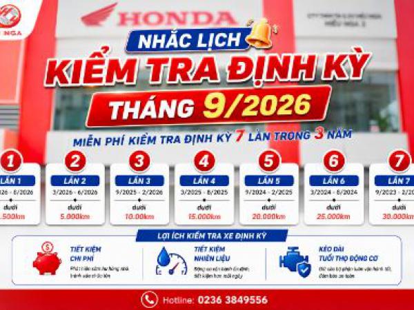NHẮC LỊCH KIỂM TRA ĐỊNH KỲ THÁNG 9-2026 